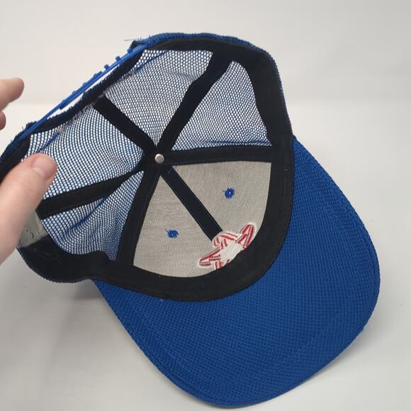 Republic Services Logo Snapback Mesh Back Trucker Hat Blue One Size - Picture 6 of 7